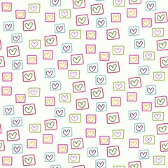 Outlined Abstract Squares Pattern on White Background
