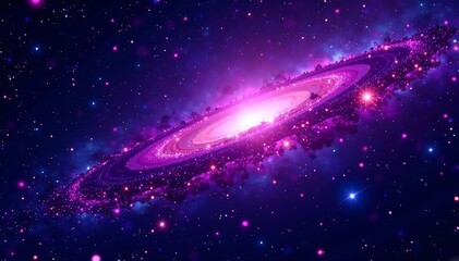 Stunning view of purple stars shining in our galaxy, space exploration, starlight, celestial body