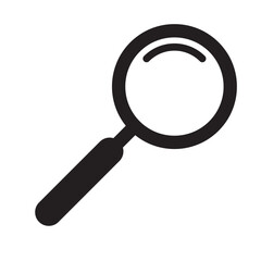 Search icon. Magnifying glass icon, magnifier icon. 