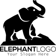 Drawing elephant logo style design inspiration