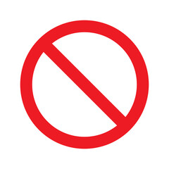 Obraz premium Red prohibition sign. Not allowed sign.