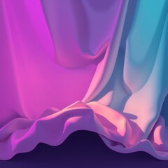 Abstract Fabric Texture Soft Silk Cloth Smooth Draped Gradient Color
