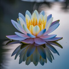 pink water lily in pond