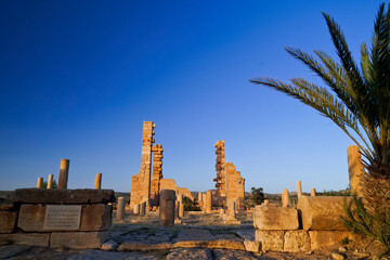 L'antica città Romana di Sufetula, con il foro ed il teatro perfettamente conservati. Sbeitla, Tunisia