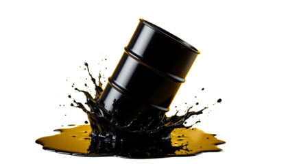 Oil Barrel Splatter, Isolated Transparent Background