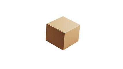 Fototapeta premium A simple cardboard box floating in the air, cut out