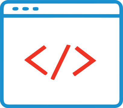 Webpage Code Icon Design Programming
