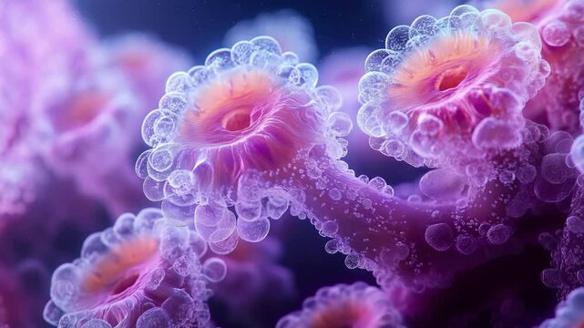 Gorgeous Pink Flowers with Water Droplets Cinematic Video