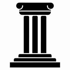 Pillar black icon on white background.