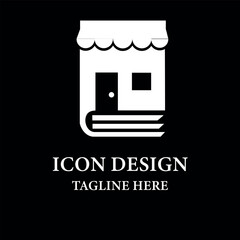 Bookshop Icon Logo Design