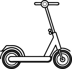 vintage scooter vector illustration