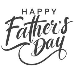Happy Fathers Day typography banner. Father's day calligraphy poster. Vector illustration