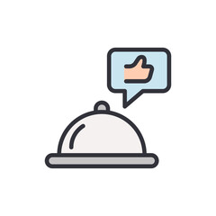 Elegant Meal Served With Positive Customer Satisfaction Feedback