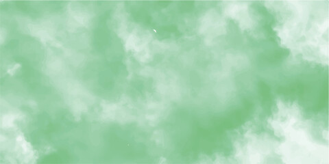 Luxurious watercolor textures on white paper background.white and green sunny cloudscapes in soft watercolors background texture. creative vintage foggy stains graphic design.
