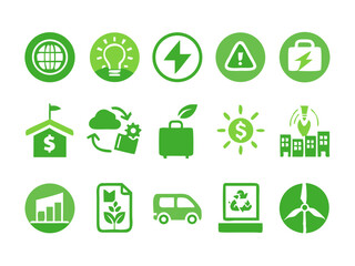 eco business icons pack