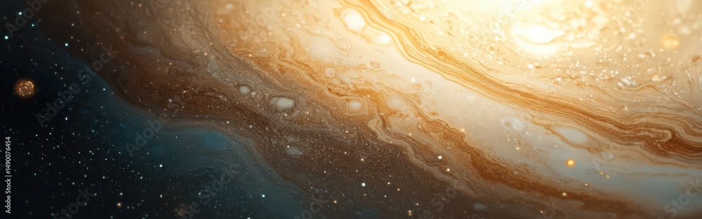Poster shiny marble with abstract mineral lines and curves displaying elegant textures and patterns