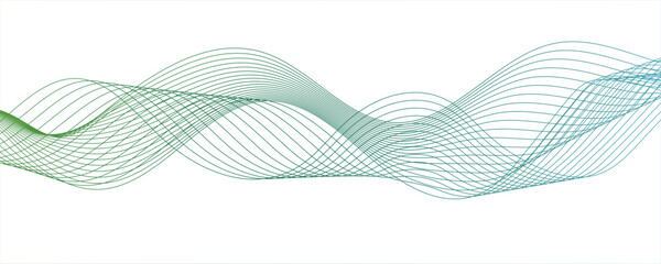 Abstract colorful Blue glowing frequency sound wave with curved lines. Curved wavy lines tech futuristic motion.Technology, data science frequency gradient lines on transparent background.