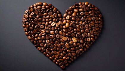 heart shape coffee beans
