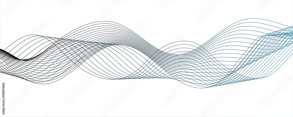 Poster abstract wave line for banner wallpaper background with design.frequency sound wave, twisted curve l