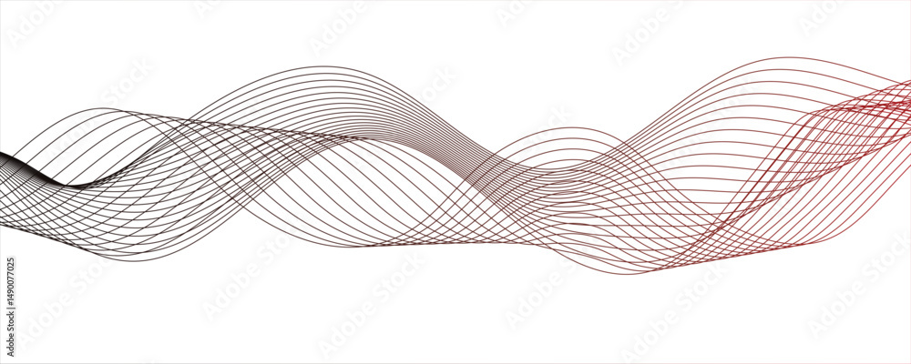 Poster abstract wave line for banner wallpaper background with design.frequency sound wave, twisted curve l