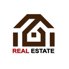 Web line modern color full real estate logo design