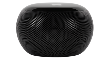 A smart speaker with intelligent voice, modern speaker with smart voice, smart speaker with intelligent voice system, voice-operated smart audio device, on a transparent backgrounds