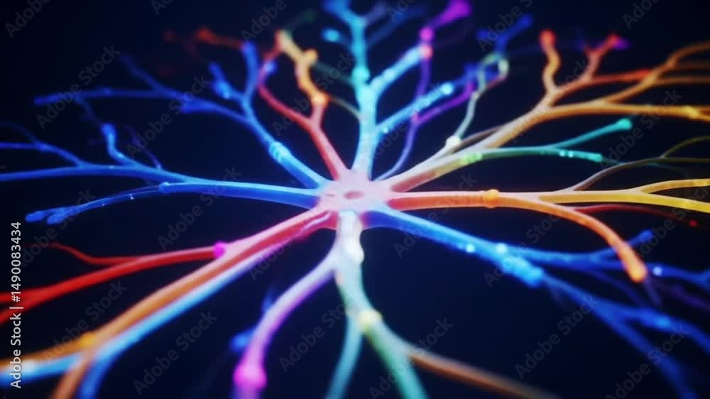 Poster vibrant neural network: a symphony of color and connection