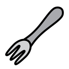 Fork Vector Filled Icon Design