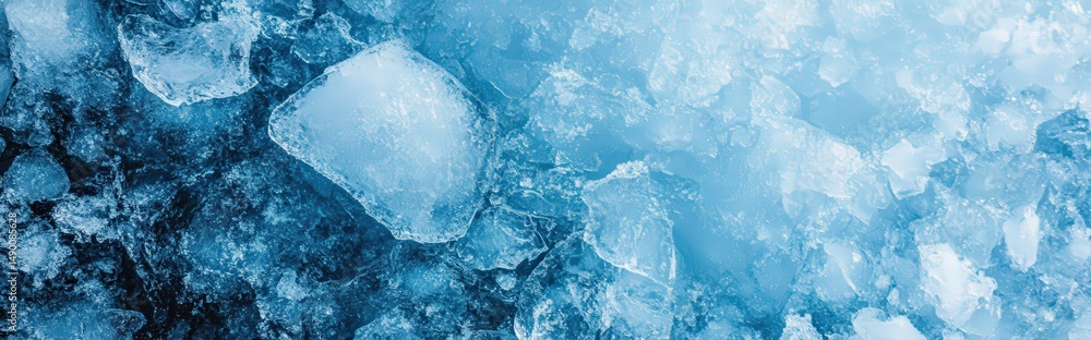 Poster smooth ice with intricate frozen patterns and translucent glass feel