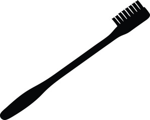 Silhouette vector illustration of toothbrush.