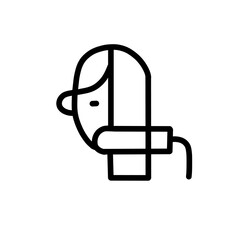 Hair straightener icon