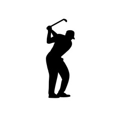 Golf player silhouette
