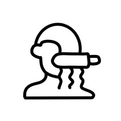 Hair straightener icon