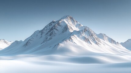 Majestic snow-capped mountain range