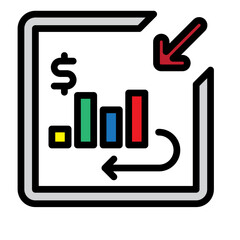 IRR (Internal Rate of Return) Vector Filled Icon Design