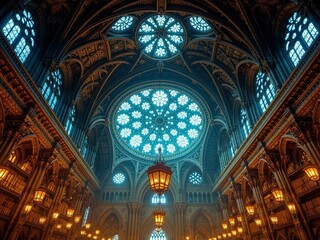 Obraz premium Enchanting Gothic Scriptorium