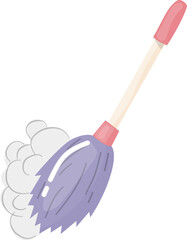 Feather duster with dust illustration