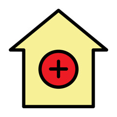 Clinic Vector Filled Icon Design