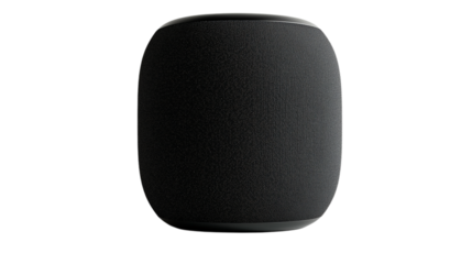 A smart speaker with intelligent voice, modern speaker with smart voice, smart speaker with intelligent voice system, voice-operated smart audio device, on a transparent backgrounds