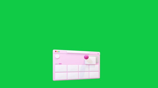 3d animation web portfolio swing jump and turn on green screen