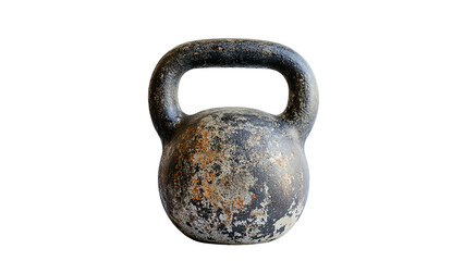Black kettlebell for a home gym, cut out