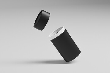 oval paper tube packaging mockup, recyclable oval shape container stick twist up, cylindrical paper box container mockup, Sustainable black cardboard paper Packaging, push up paper tube