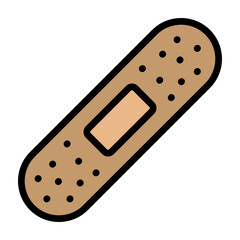 Band Aid Vector Filled Icon Design