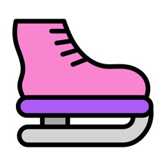 Ice Skate Vector Filled Icon Design