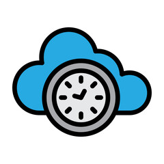 Latency Vector Filled Icon Design