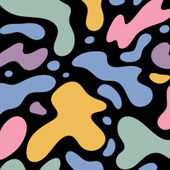 Camouflage Blob Pattern – Abstract Organic Multicolor Background