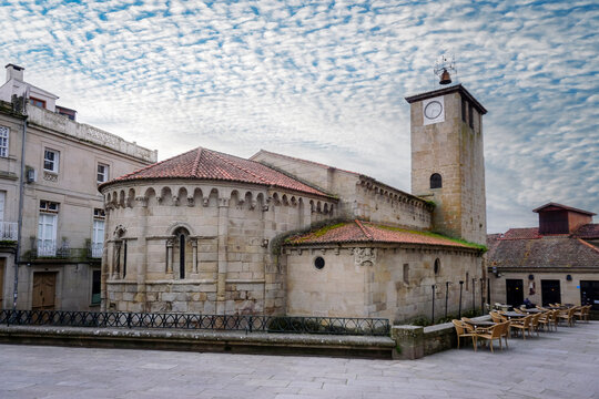 ROMANESQUE CHURCH OF SANTIAGO IN ALLARIZ LOCATED IN THE OLD TOWN IN THE MAIN SQUARE