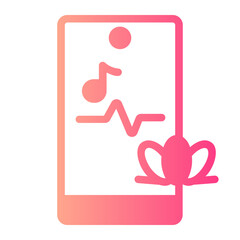 music therapy gradient icon