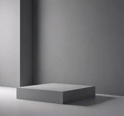 Fototapeta premium Elegant gray backdrop, subtle lighting, soft shadows, product display, presentation, showcase