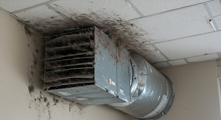 Neglected Air Duct: Dust, Mold, and Poor Air Quality